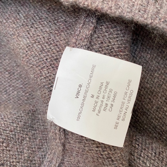 VINCE 3/4 Sleeve Cashmere Sweater Empire Waist M - Picture 7 of 7
